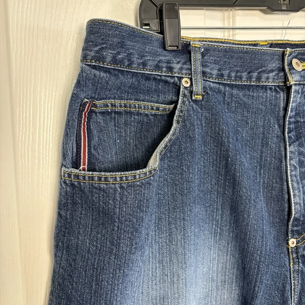 Phat Farm Jean Shorts Size 40 Hip Hop Baggy Cargo Denim Jorts Deadstock 90s Y2K